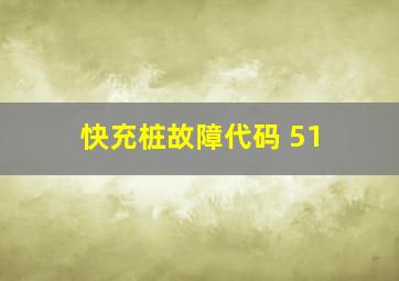 快充桩故障代码 51